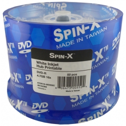 200 Spin-x 16x Dvd-r 4.7gb White Inkjet Hub