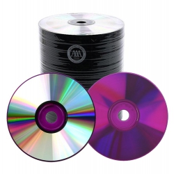 100 Spin-x 48x Purple Bottom Cd-r 80min 700mb Shiny Silver