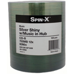 200 Spin-x 12x Digital Audio Music Cd-r 80min 700mb Shiny Silver