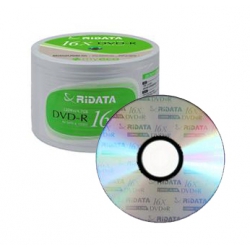 100 Ritek Ridata 16x Dvd-r 4.7gb (ridata Logo On Top)