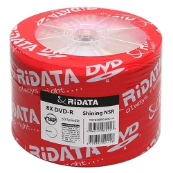 50 Ritek Ridata 8x Dvd-r 4.7gb Shiny Silver