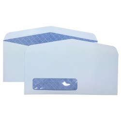 1000 Shippingmailers 4 1/8 X 9 1/2 White Security Window #10 Envelopes /w Gummed Closure