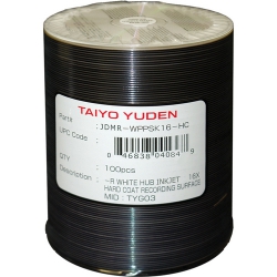 600 Jvc Taiyo Yuden 16x Dvd-r 4.7gb Hardcoat White Inkjet Hub Printable