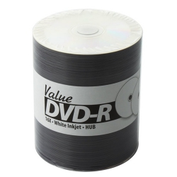 200 Jvc Taiyo Yuden Value Line 16x Dvd-r White Inkjet Hub Printable
